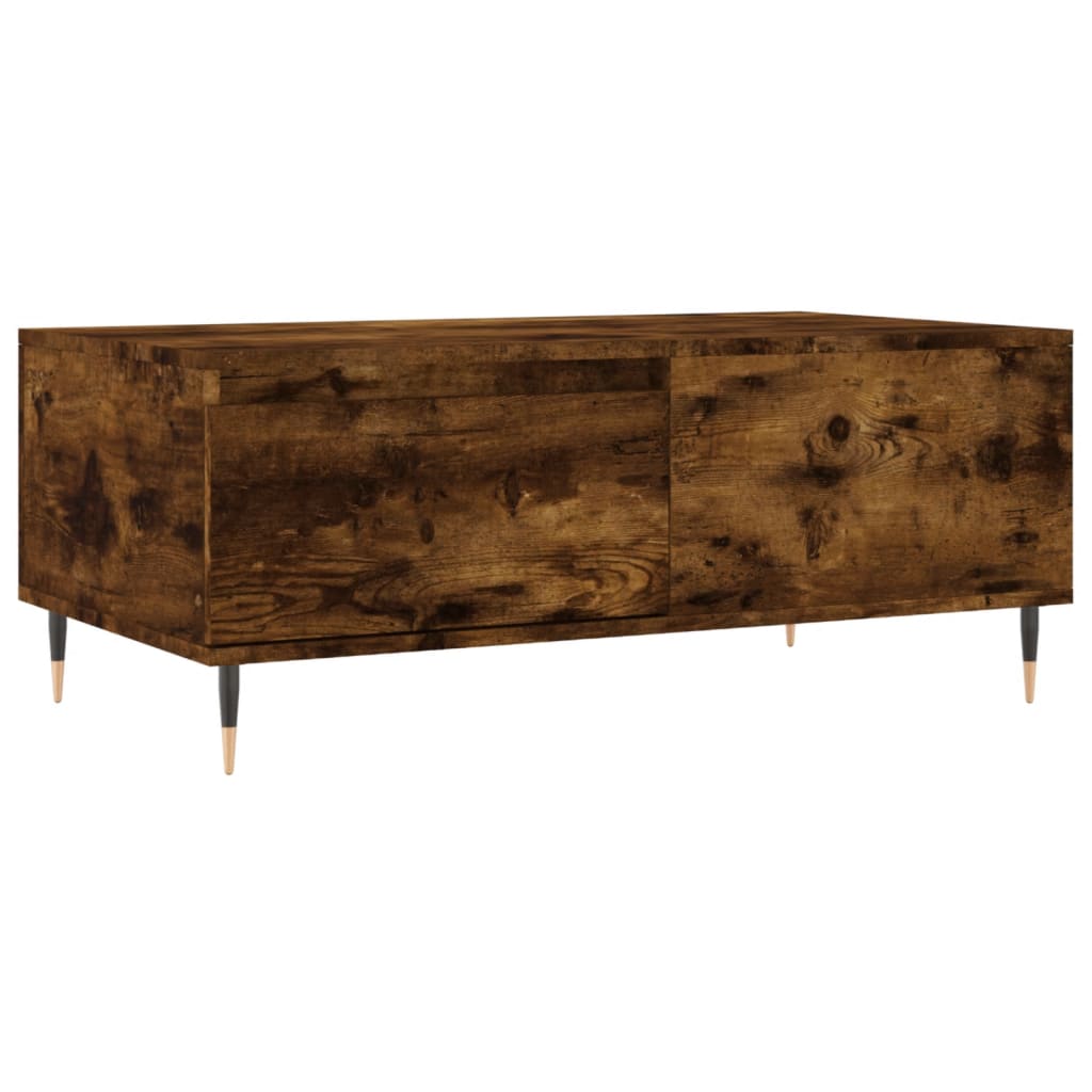 Coffee Table Smoked Oak 90x50x36.5 cm Engineered Wood