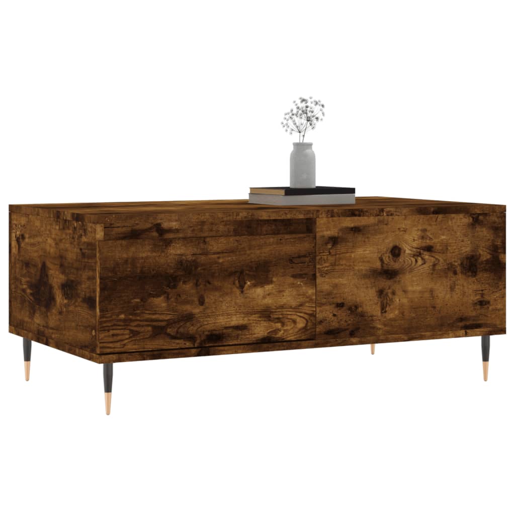 Coffee Table Smoked Oak 90x50x36.5 cm Engineered Wood