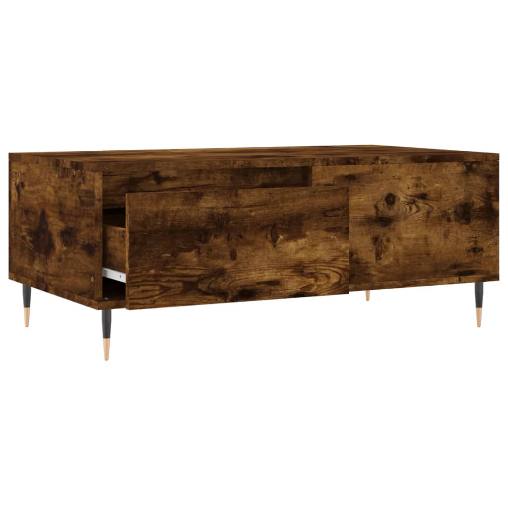 Coffee Table Smoked Oak 90x50x36.5 cm Engineered Wood