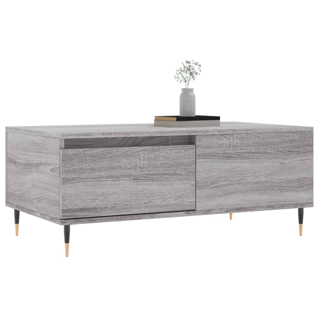 Coffee Table Grey Sonoma 90x50x36.5 cm Engineered Wood