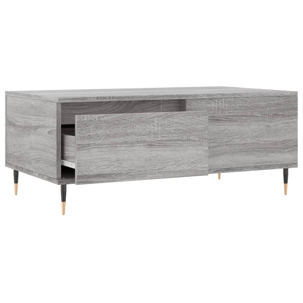 Coffee Table Grey Sonoma 90x50x36.5 cm Engineered Wood