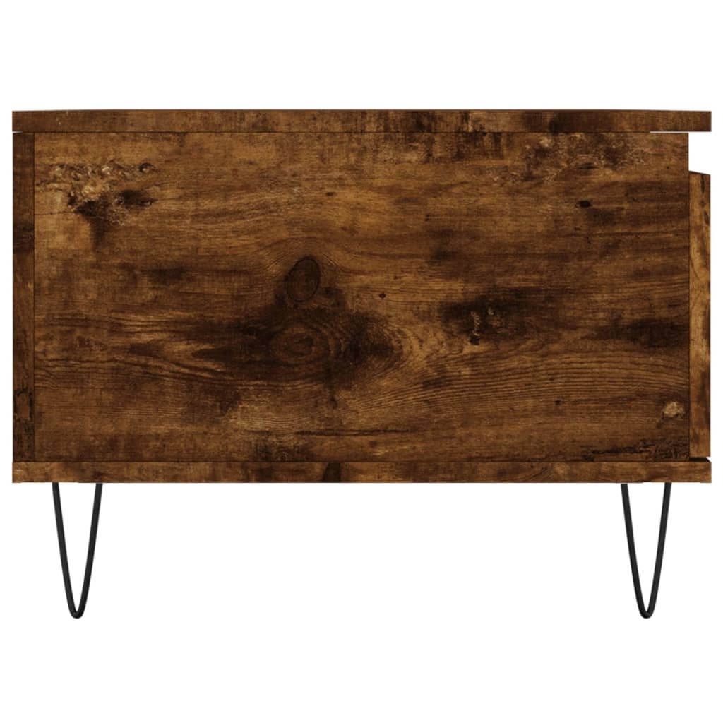 Coffee Table Smoked Oak 90x50x36.5 cm Engineered Wood