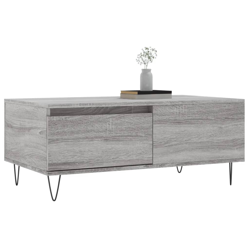 Coffee Table Grey Sonoma 90x50x36.5 cm Engineered Wood