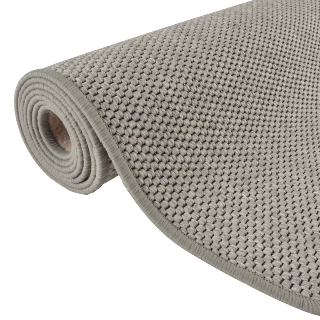 Carpet Runner Sisal Look Silver 80x300 cm