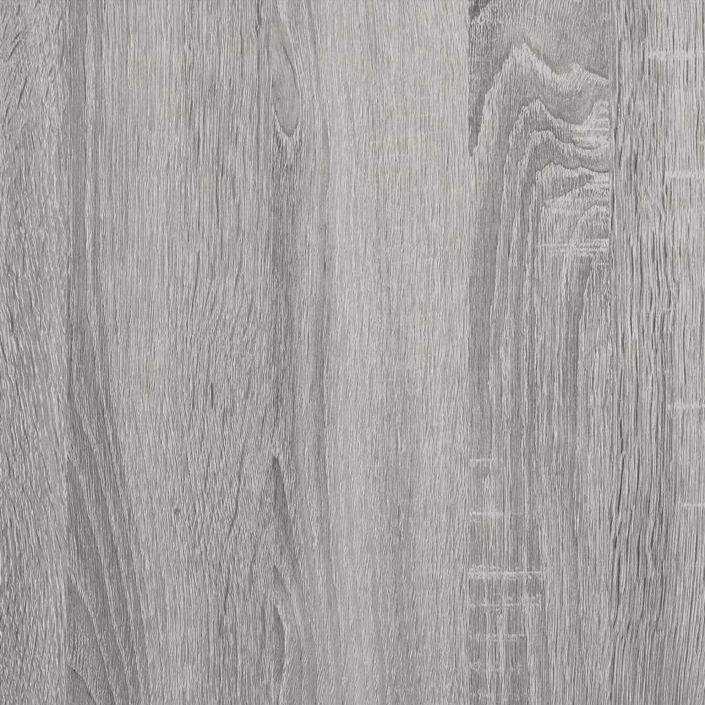3-Tier Wall Shelf Grey Sonoma 30x25x100 cm Engineered Wood