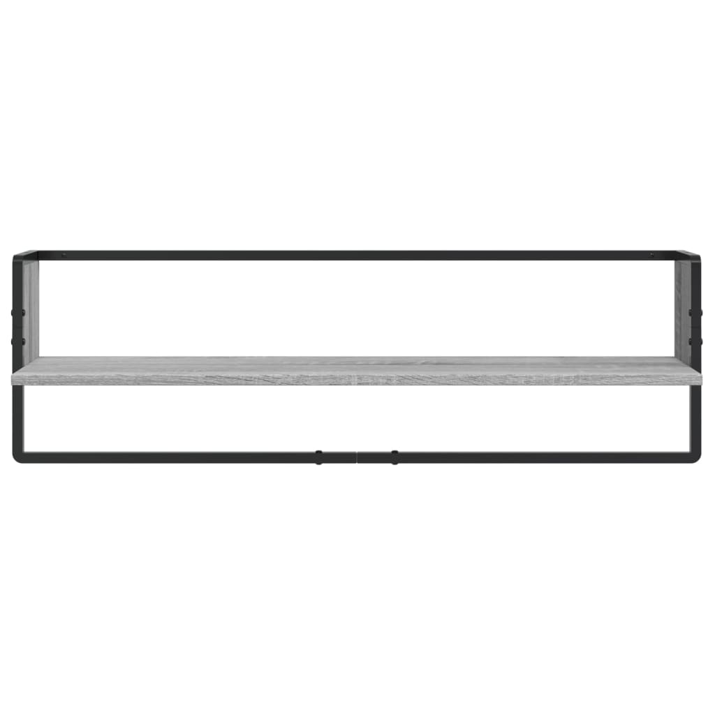 6 Piece Wall Shelf Set with Bars Grey Sonoma Engineered Wood