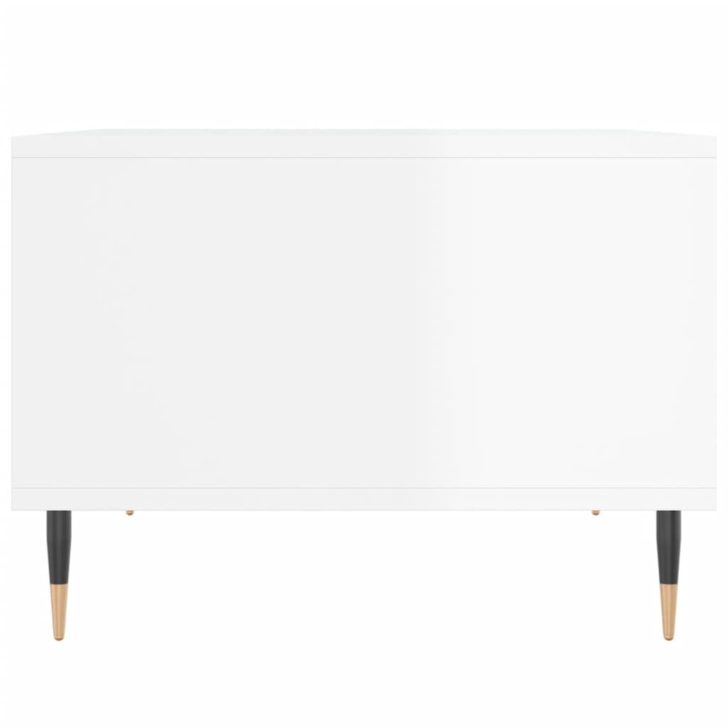 Coffee Table High Gloss White 60x50x36.5 cm Engineered Wood