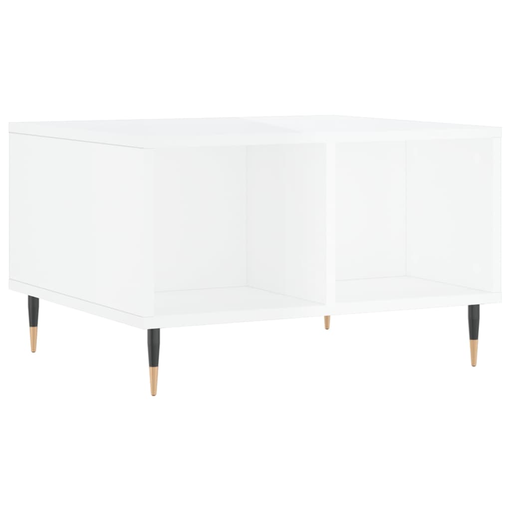 Coffee Table High Gloss White 60x50x36.5 cm Engineered Wood