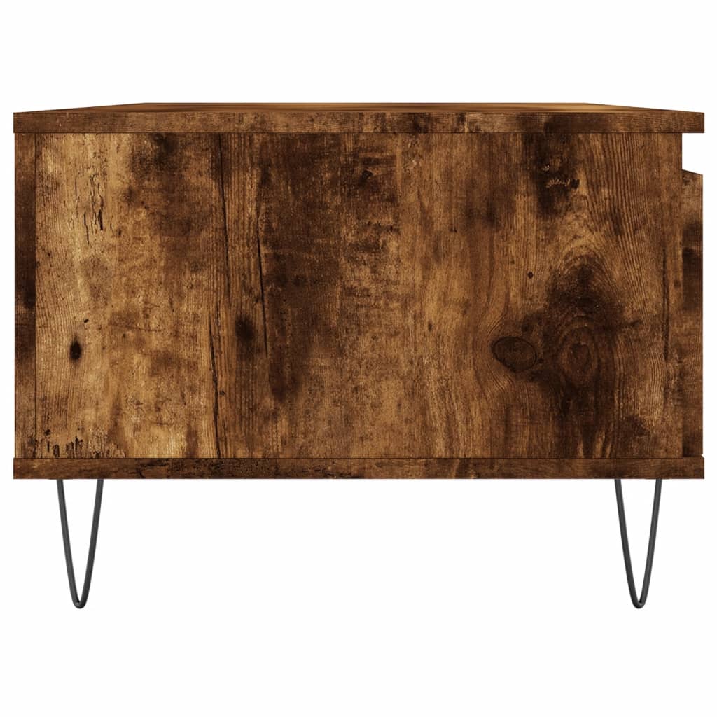 Coffee Table Smoked Oak 90x50x36.5 cm Engineered Wood
