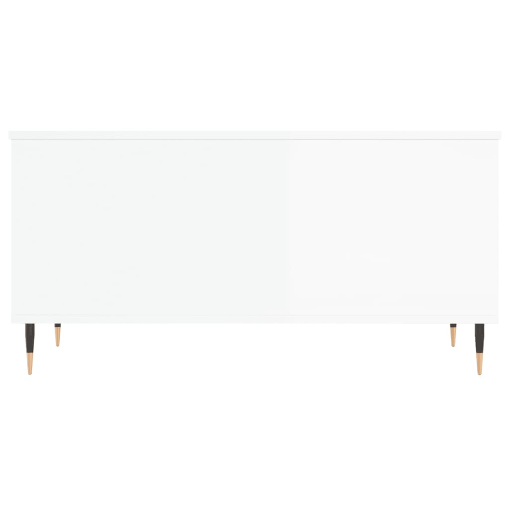 Coffee Table High Gloss White 90x44.5x45 cm Engineered Wood