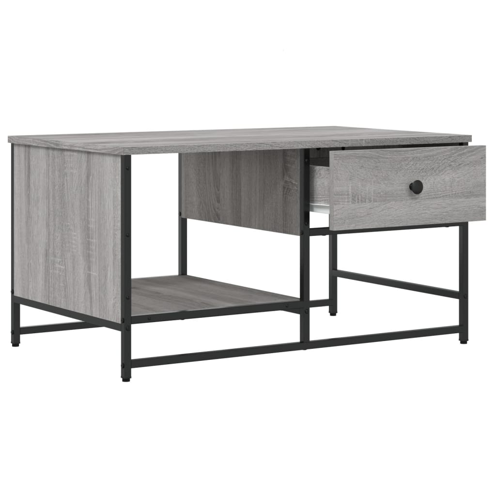 Coffee Table Grey Sonoma 85.5x51x45 cm Engineered Wood