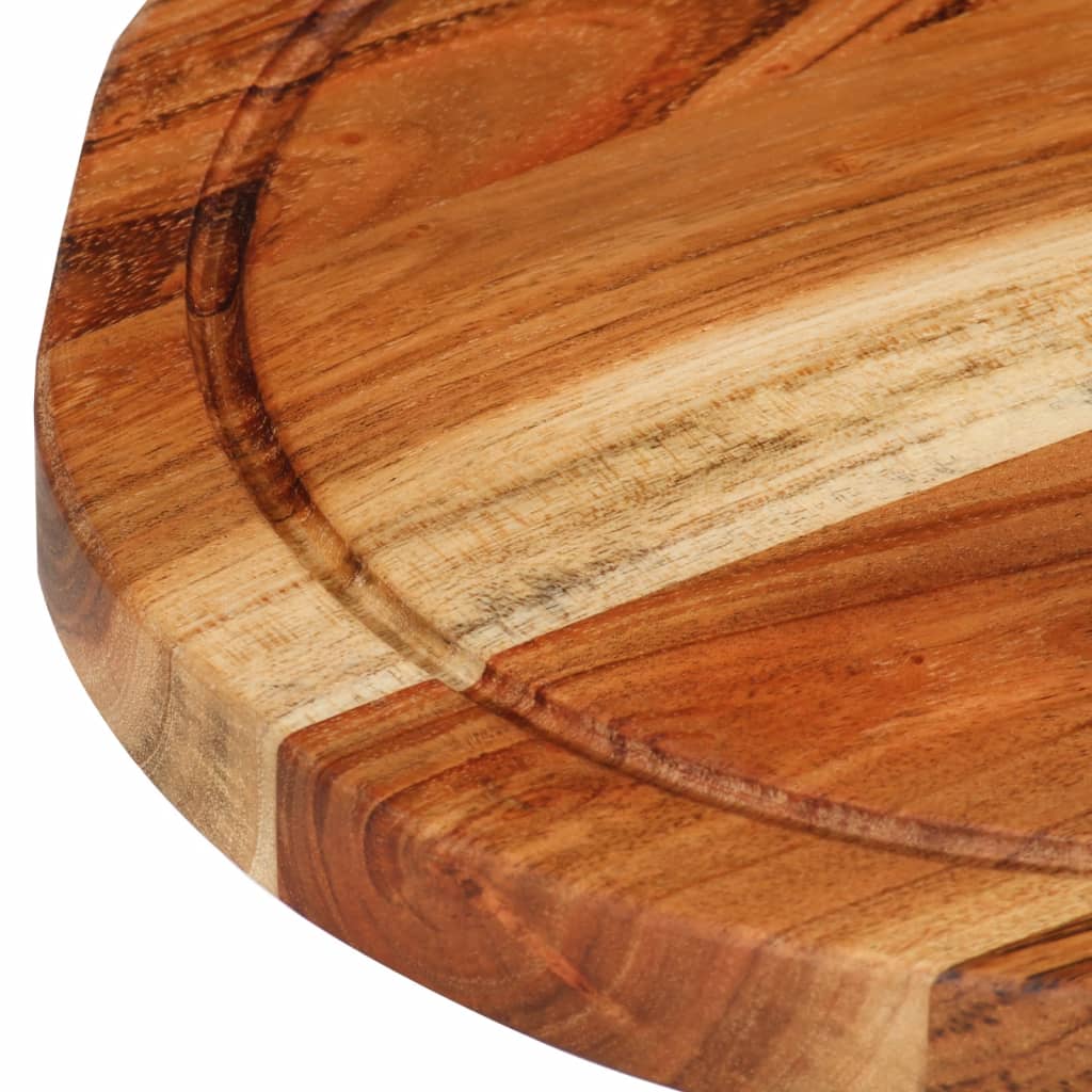 Chopping Board Ø25x2.5 cm Solid Wood Acacia