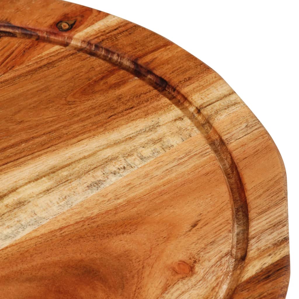 Chopping Board Ø25x2.5 cm Solid Wood Acacia
