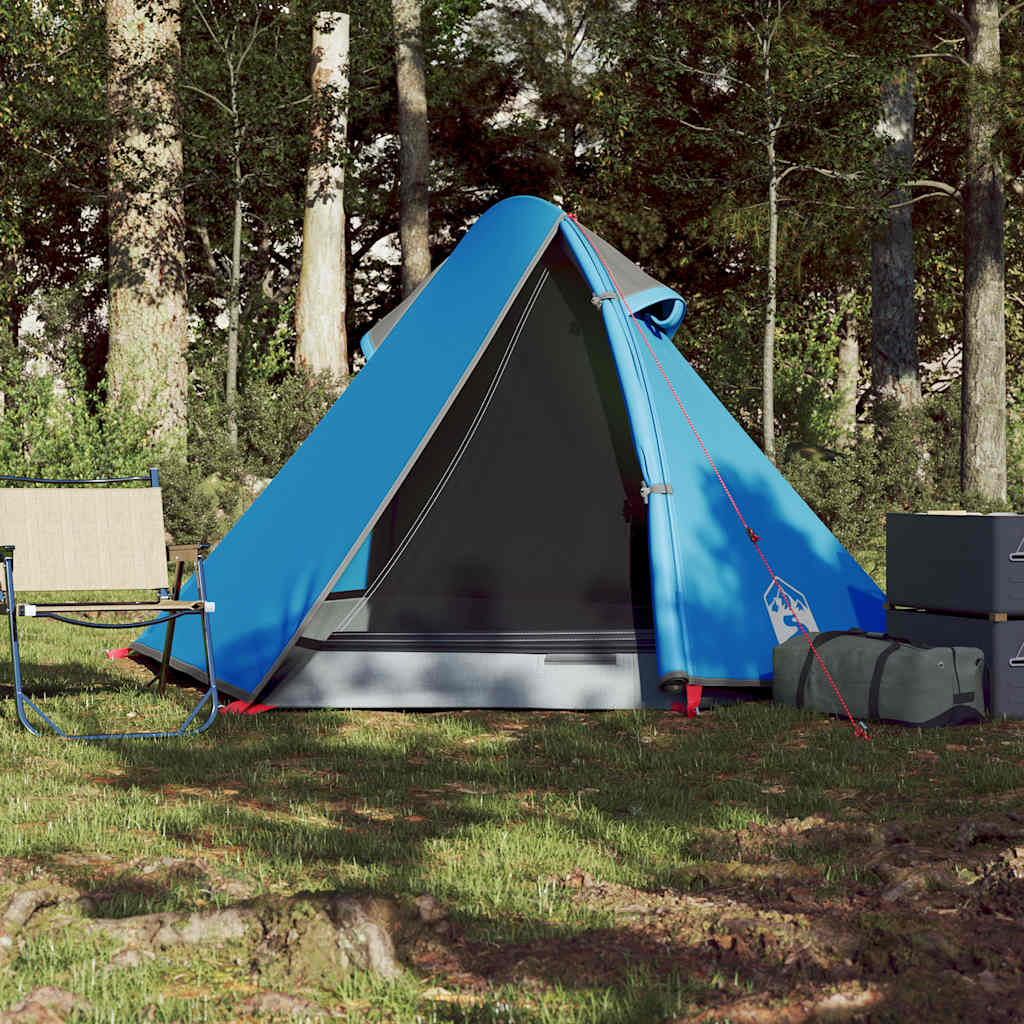 Camping Tent Dome 2-Person Blue Waterproof
