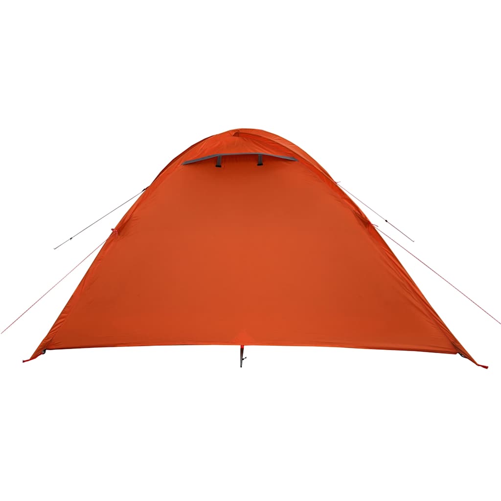 Camping Tent Dome 4-Person Orange Waterproof