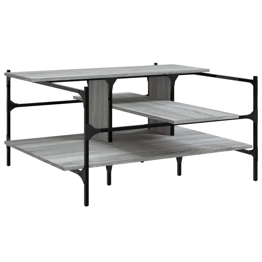 Coffee Table Grey Sonoma 100x100x48.5 cm Engineered Wood
