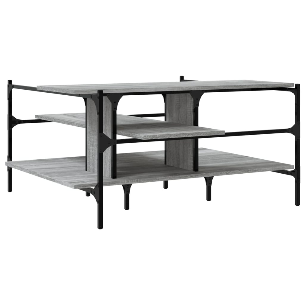 Coffee Table Grey Sonoma 100x100x48.5 cm Engineered Wood
