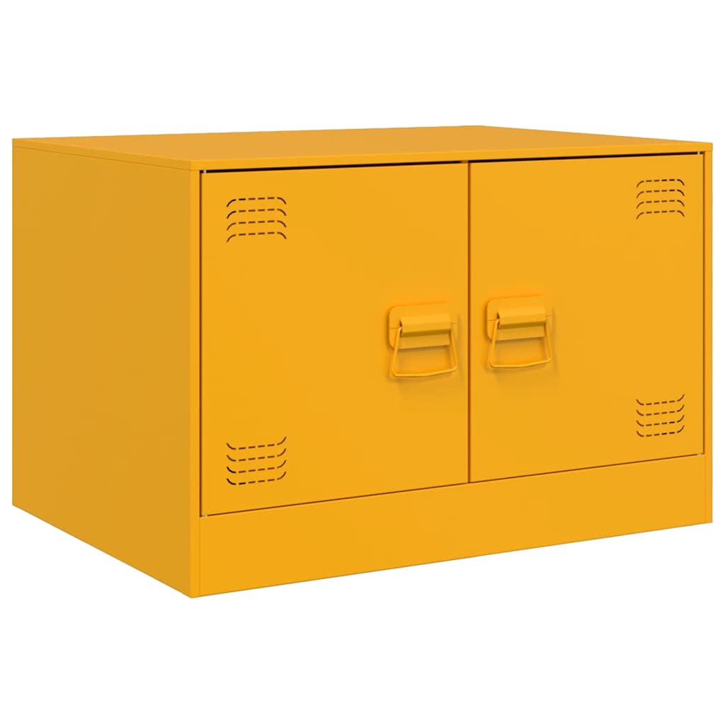 Coffee Table Mustard Yellow 67x50x44 cm Steel