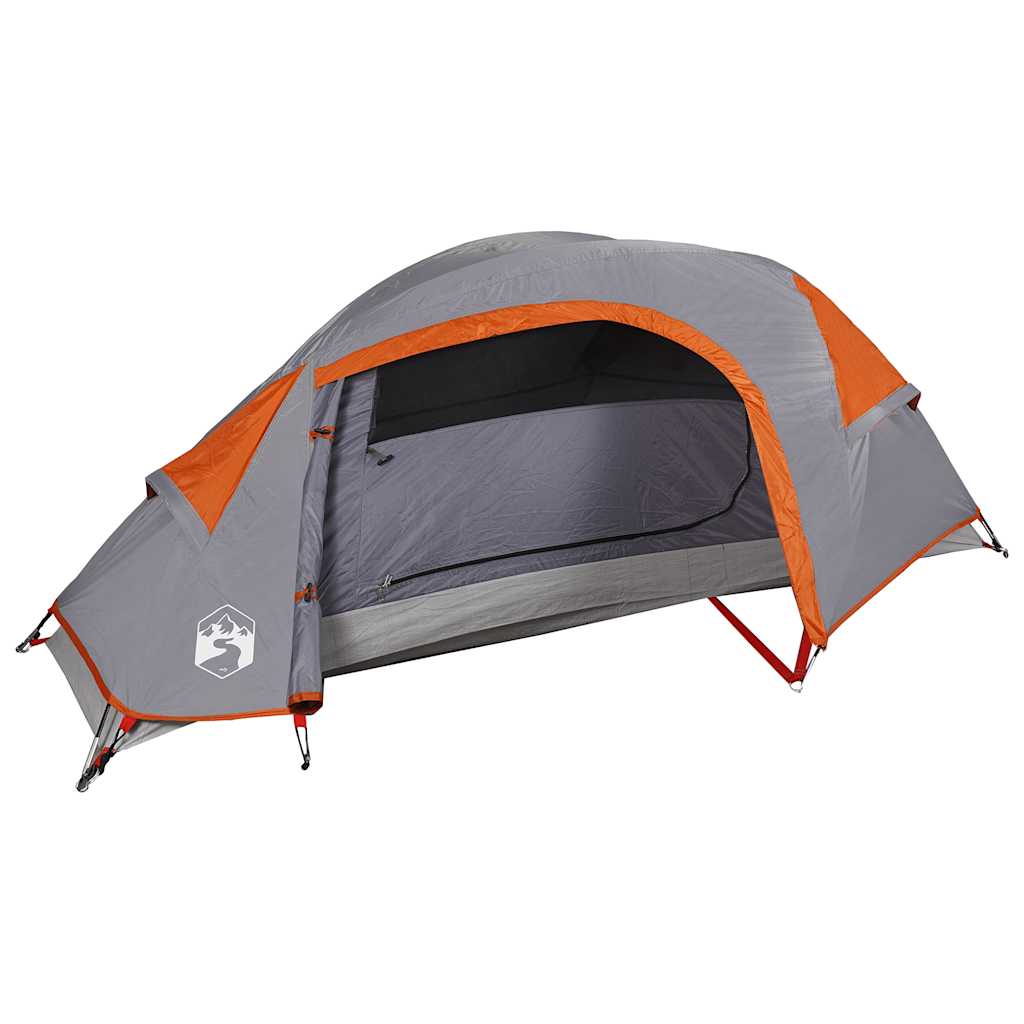 Camping Tent Dome 1-Person Orange Waterproof