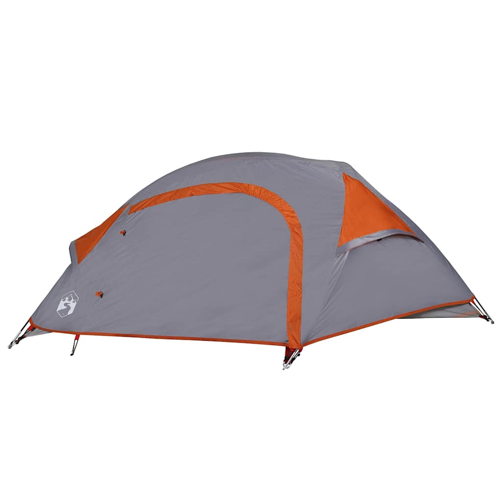 Camping Tent Dome 1-Person Orange Waterproof