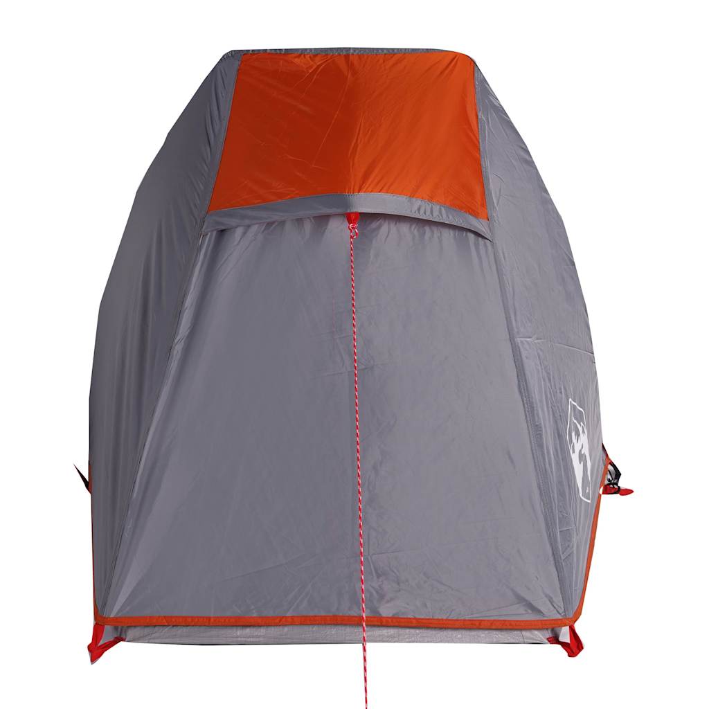 Camping Tent Tunnel 1-Person Grey and Orange Waterproof