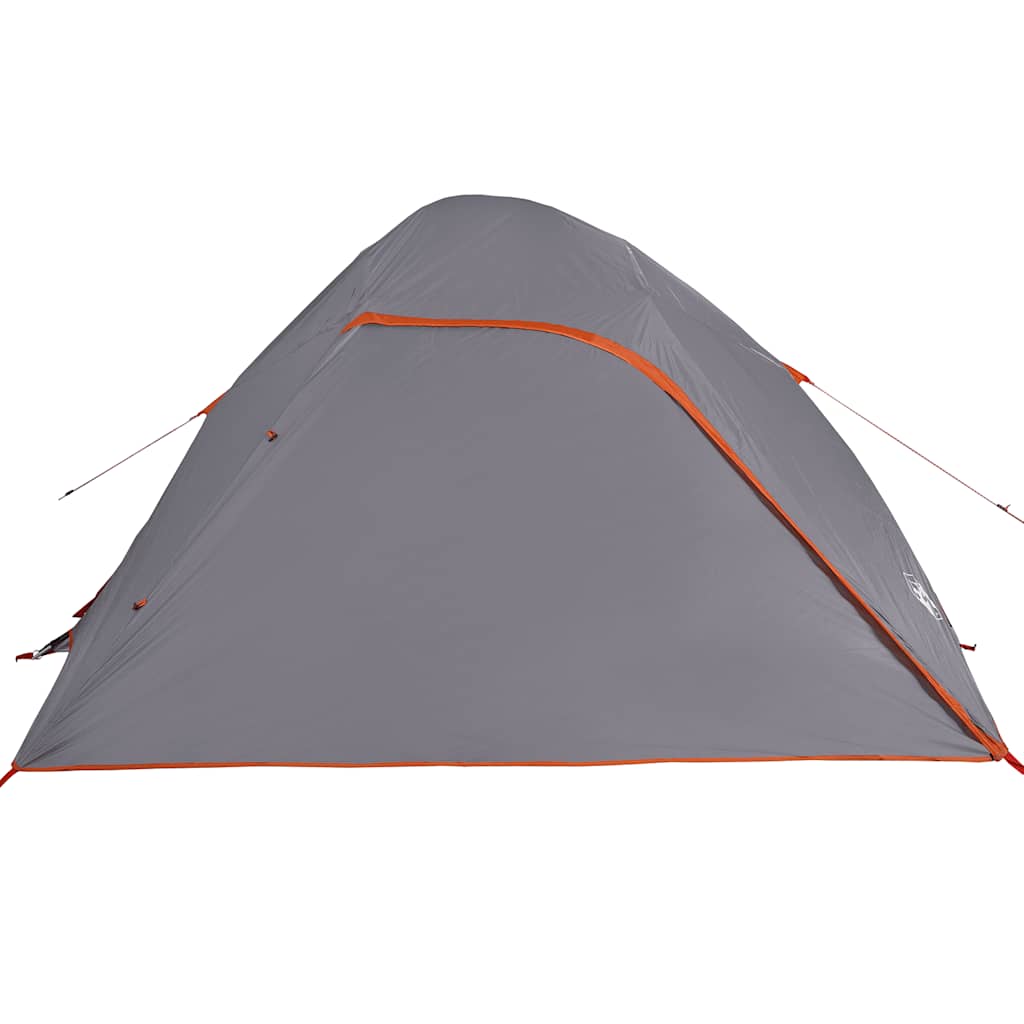 Camping Tent Dome 4-Person Grey Waterproof