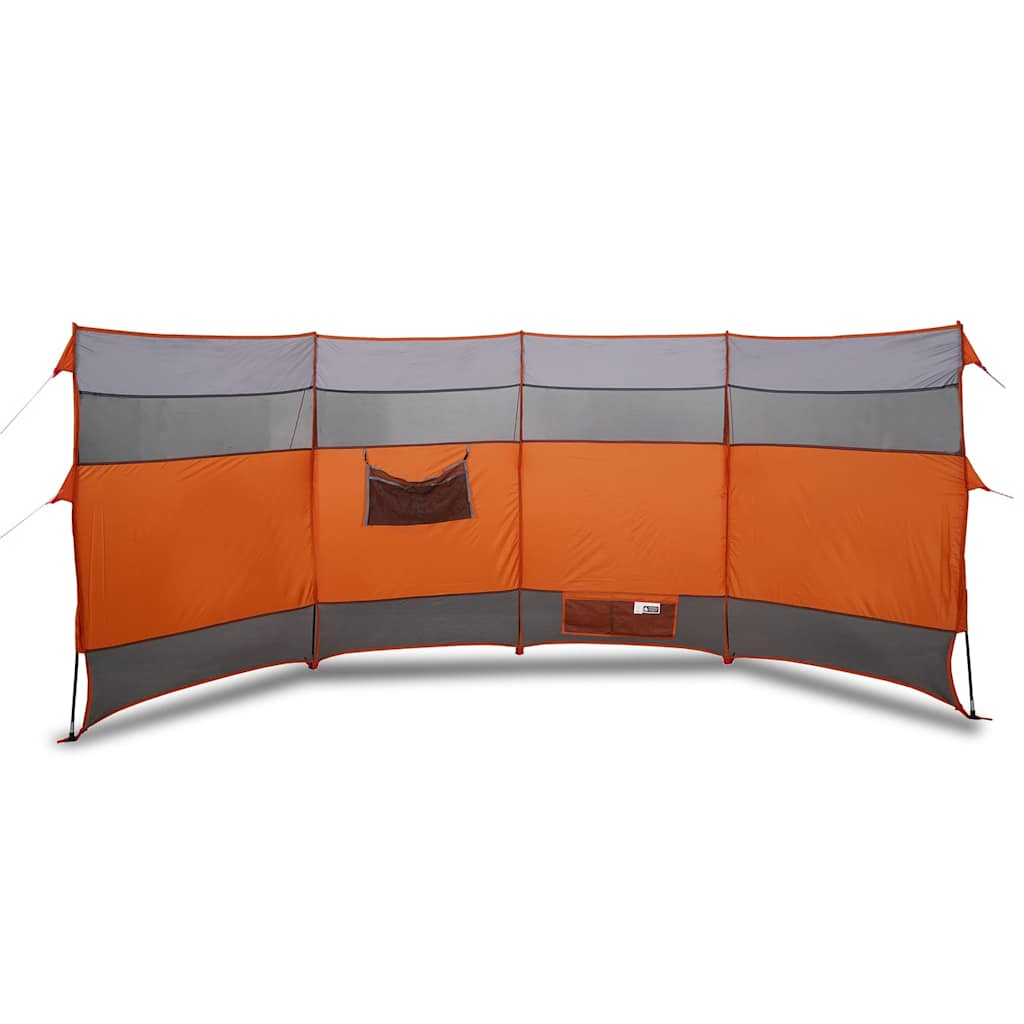 Camping Windbreak Orange 366x152x152 cm Waterproof