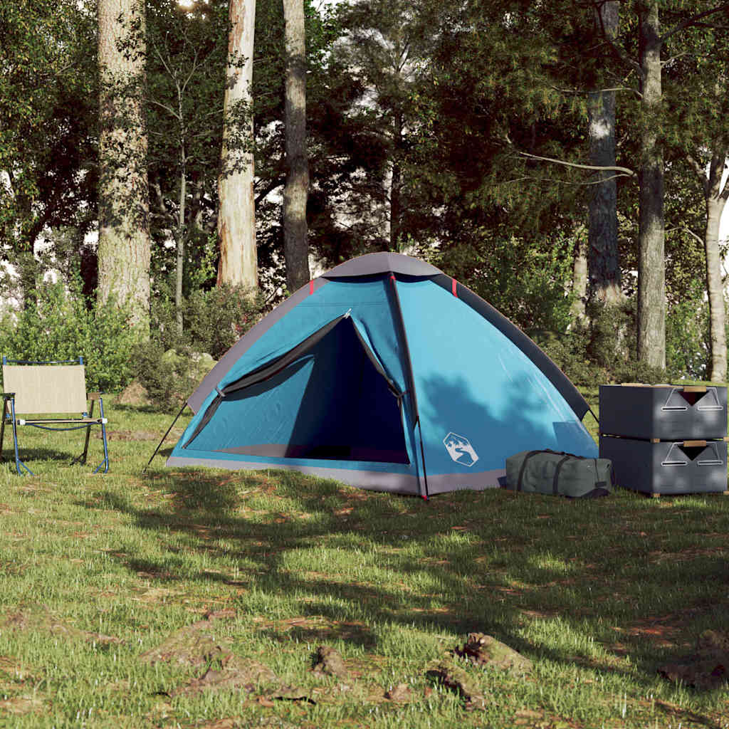 Camping Tent Dome 2-Person Blue Waterproof