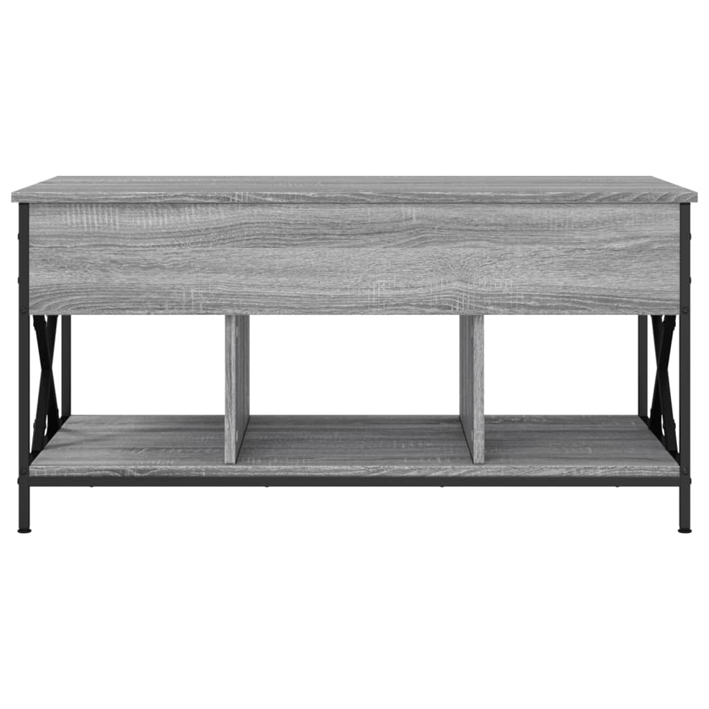 Coffee Table Grey Sonoma 100x55x50 cm Engineered Wood and Metal