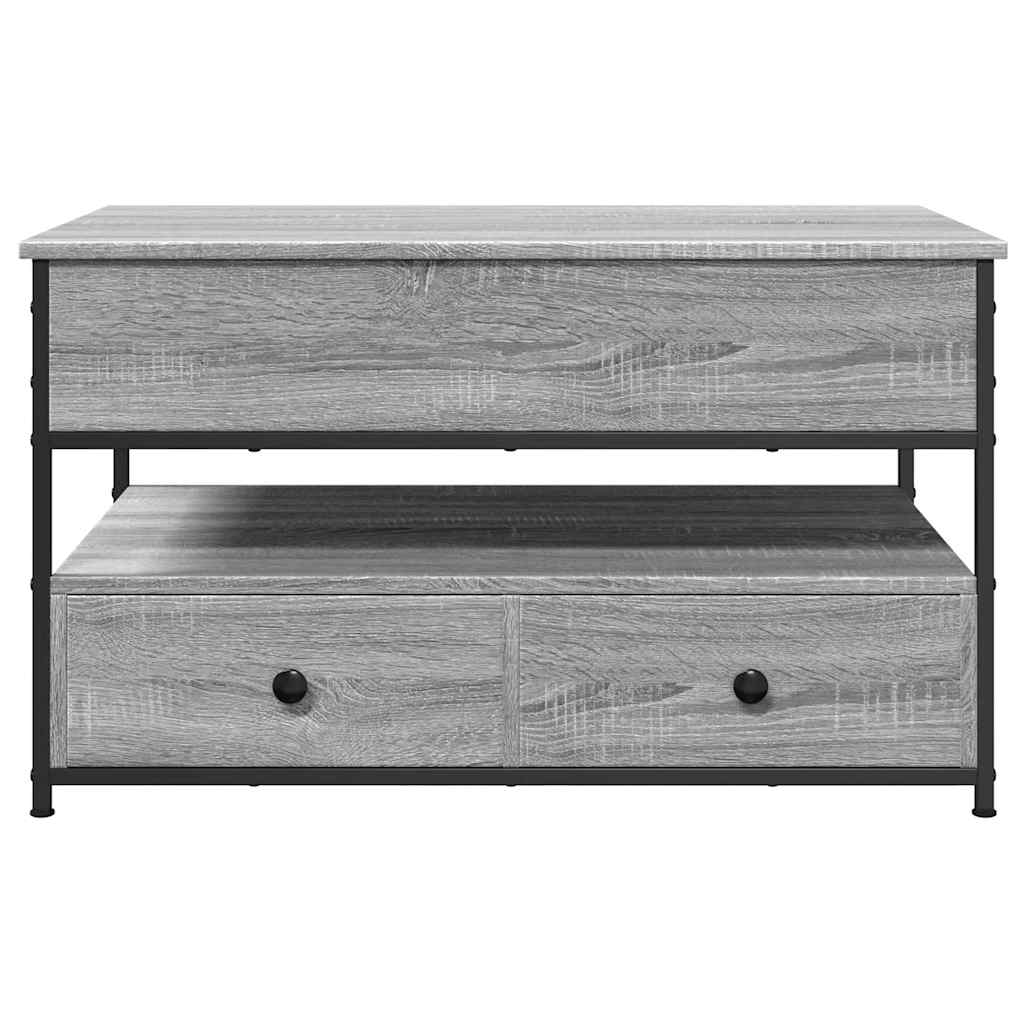 Coffee Table Grey Sonoma 85x50x50 cm Engineered Wood and Metal