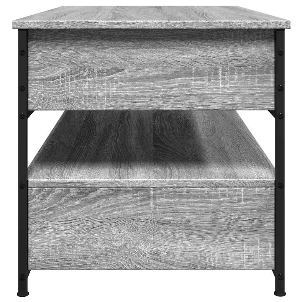 Coffee Table Grey Sonoma 85x50x50 cm Engineered Wood and Metal