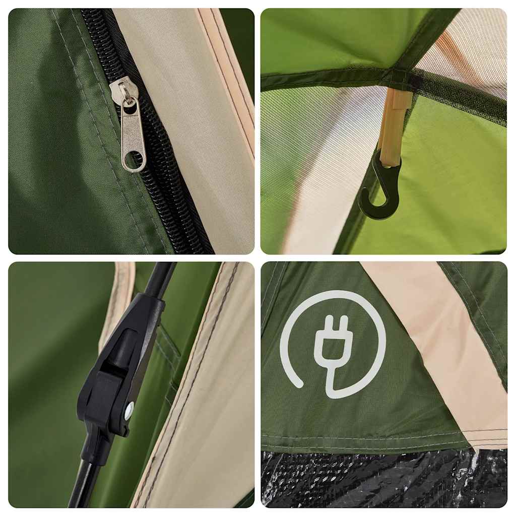 Camping Tent Dome 5-Person Green Quick Release