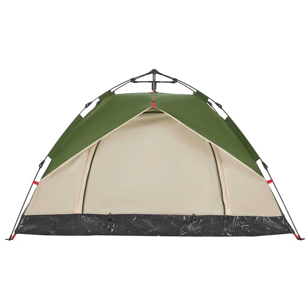 Camping Tent Dome 3-Person Green Quick Release