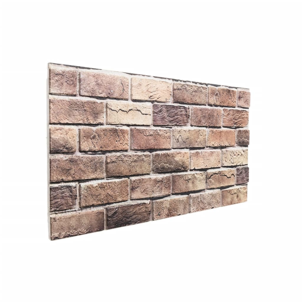 3D Wall Panels 10 pcs Brown 100x50 cm EPS