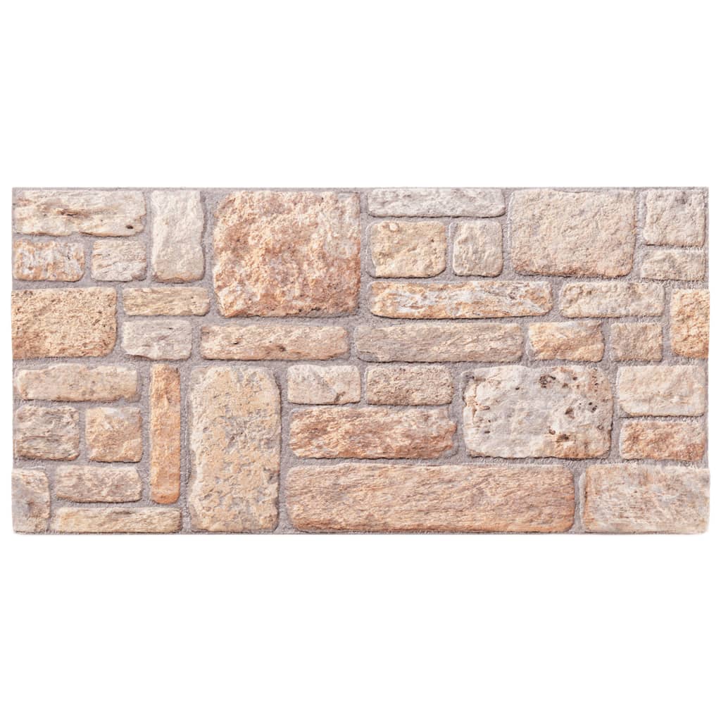 3D Wall Panels 10 pcs Brown 100x50 cm EPS