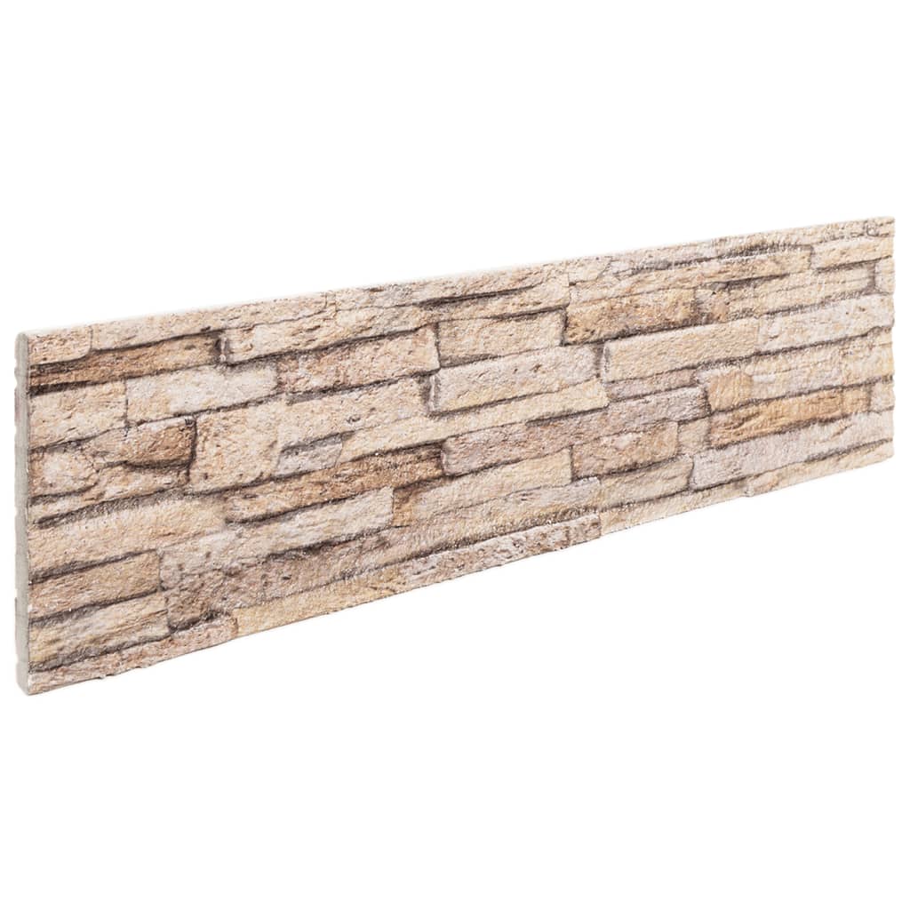 3D Wall Panels 14 pcs Brown 100x25 cm EPS