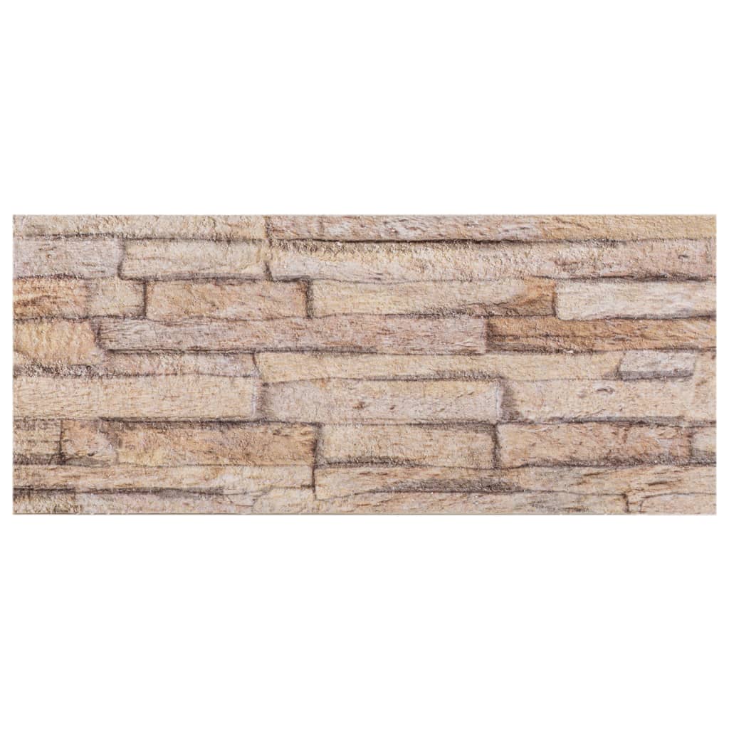 3D Wall Panels 14 pcs Brown 100x25 cm EPS