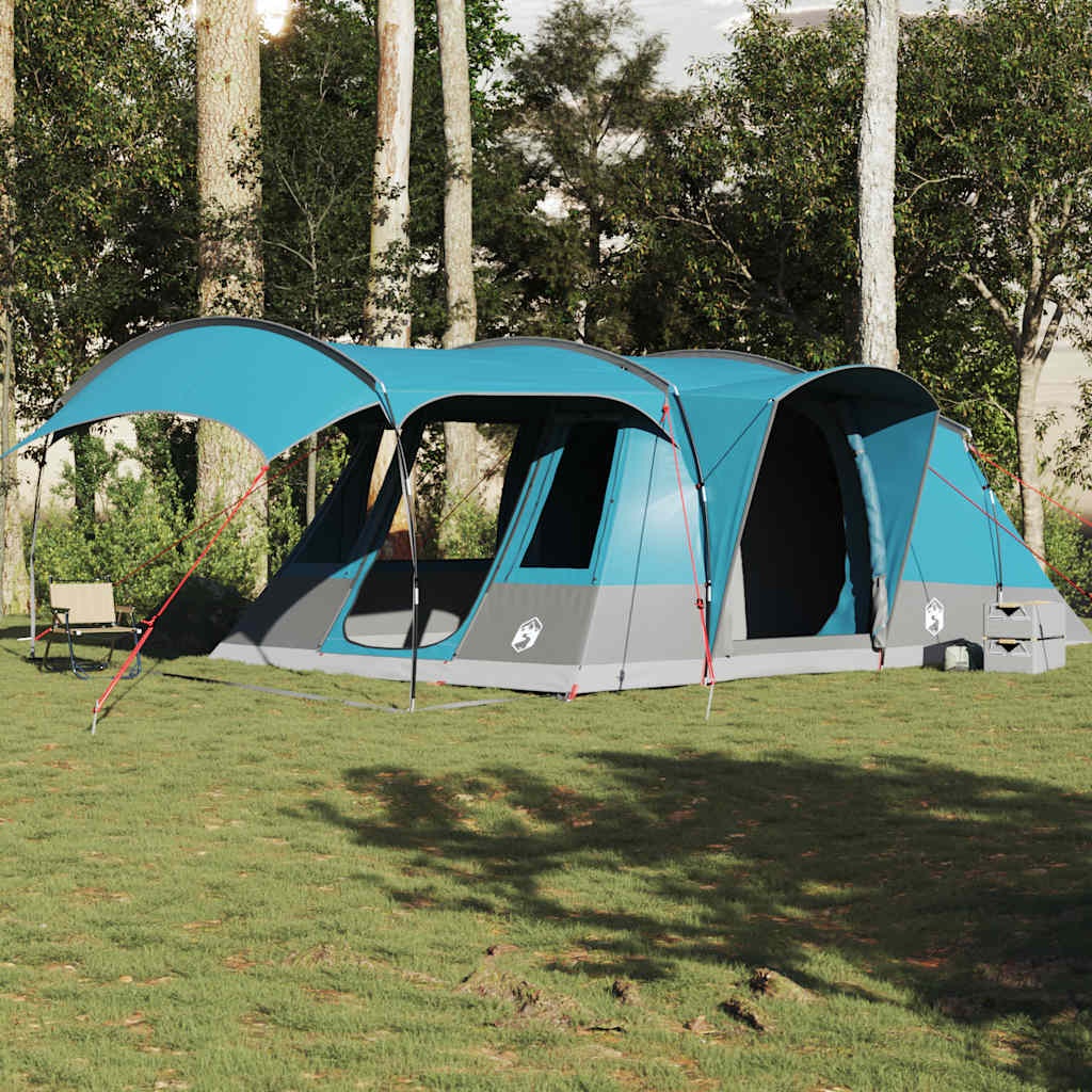 Camping Tent Tunnel 5-Person Blue Waterproof