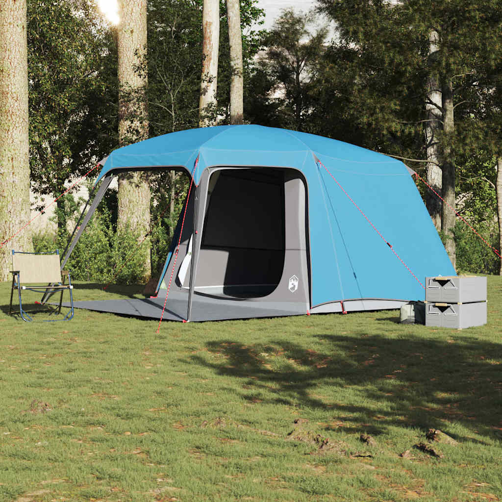 Camping Tent with Porch Dome 5-Person Blue Waterproof