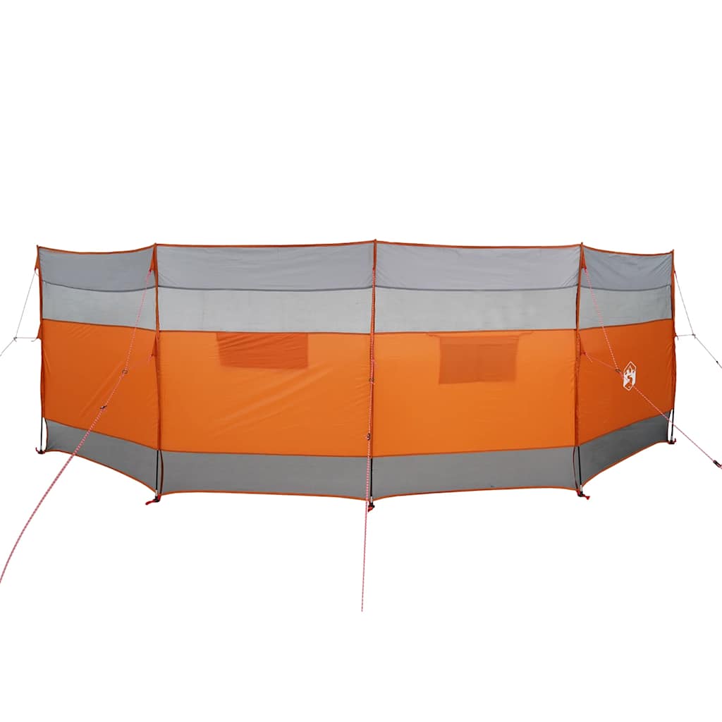 Camping Windbreak Grey and Orange 510x153 cm Waterproof