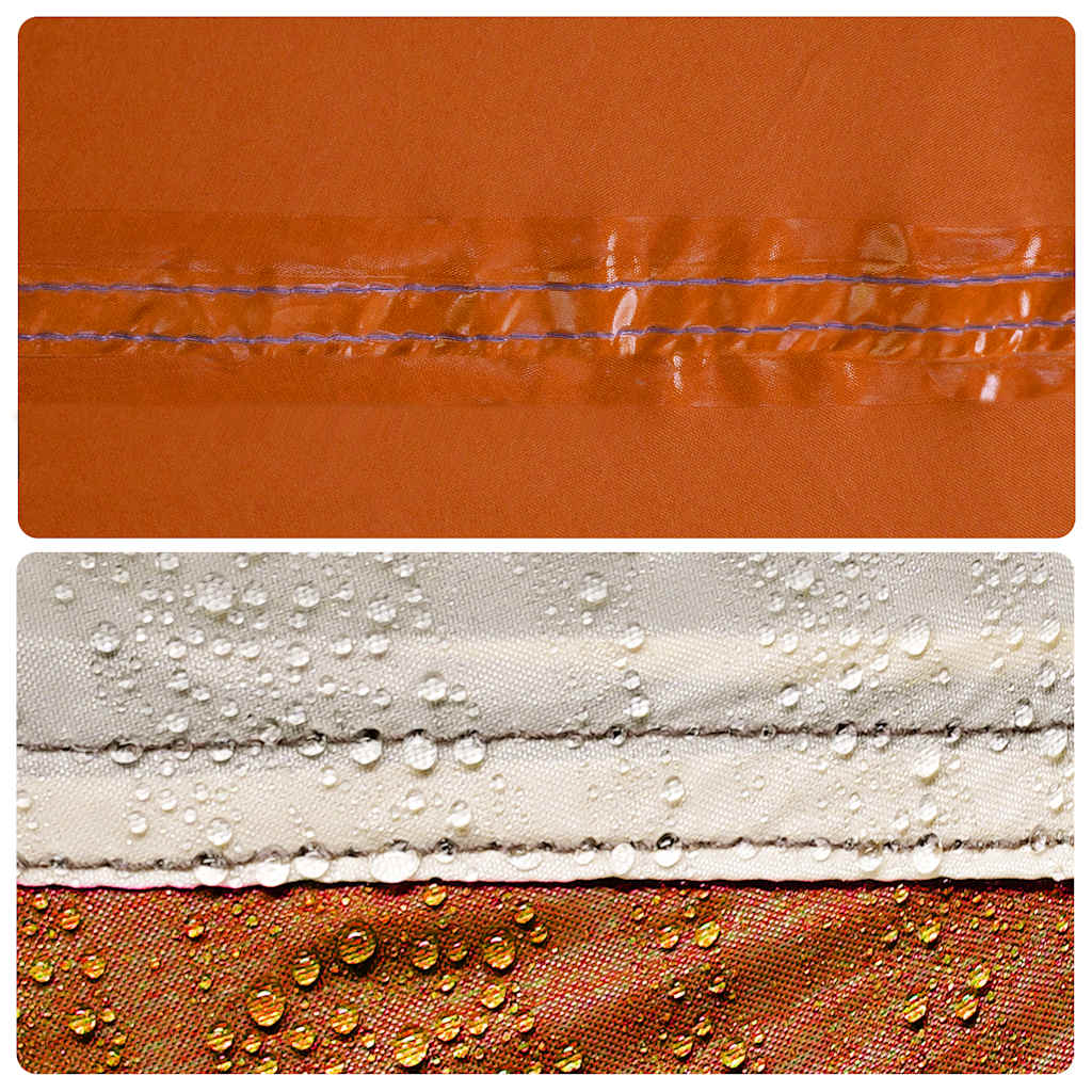 Camping Windbreak Grey and Orange 510x153 cm Waterproof