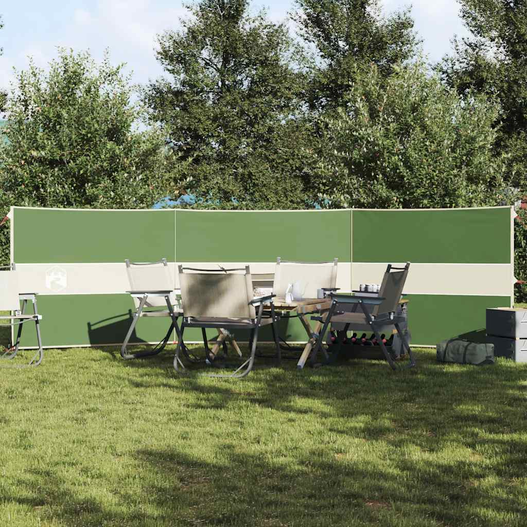 Camping Windbreak Green 490x123 cm Waterproof