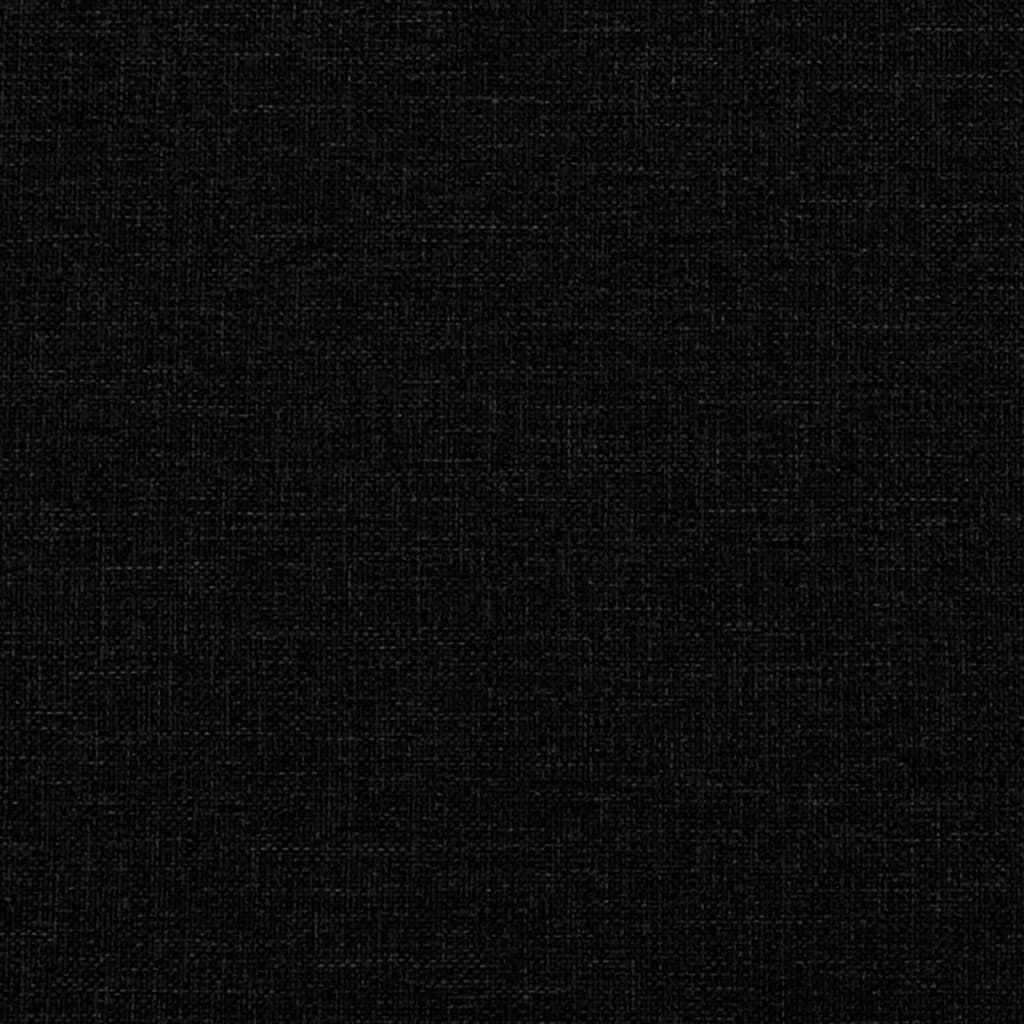 Box Spring Bed with Mattress Black 90x200 cm Fabric