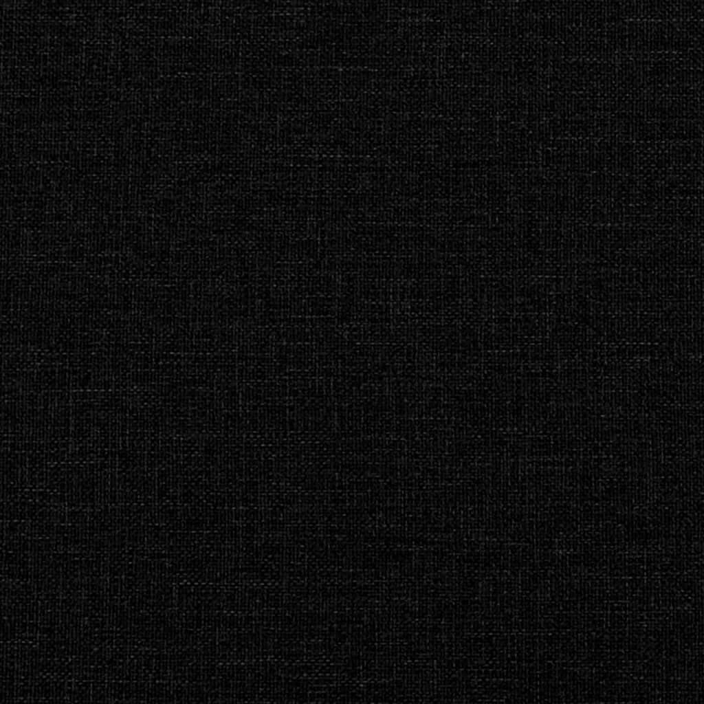 Box Spring Bed with Mattress Black 140x200 cm Fabric
