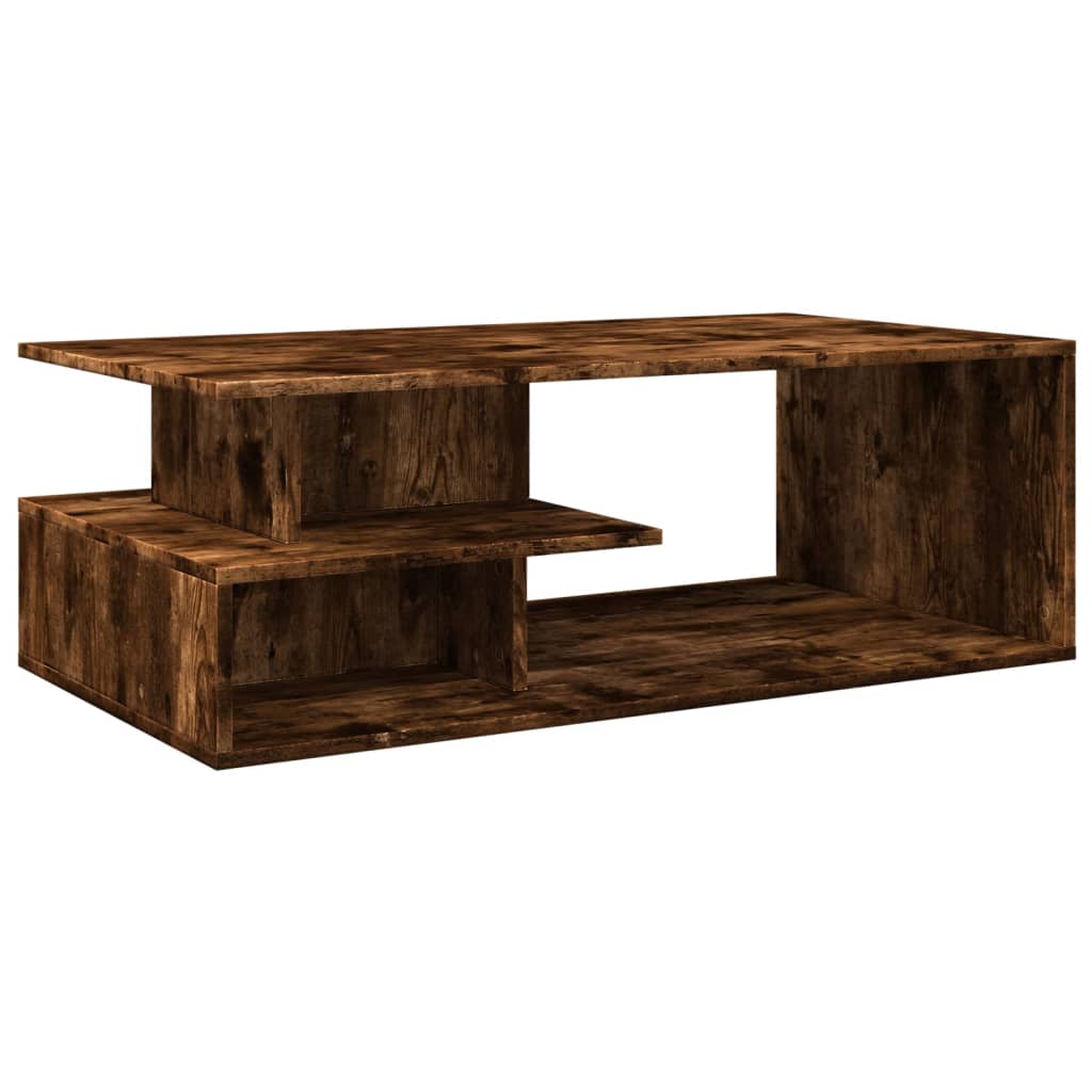 Coffee Table Smoked Oak 102x55x35 cm Engineered Wood
