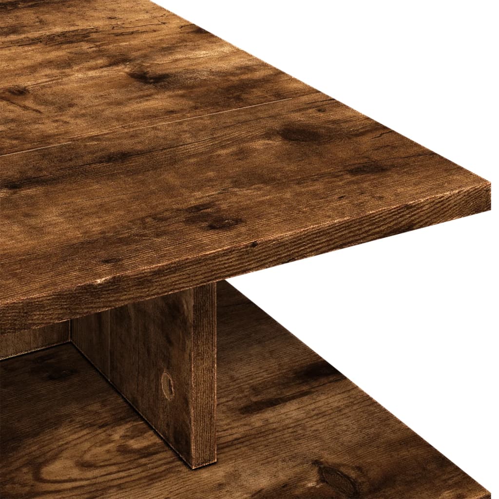 Coffee Table Smoked Oak 102x55x35 cm Engineered Wood