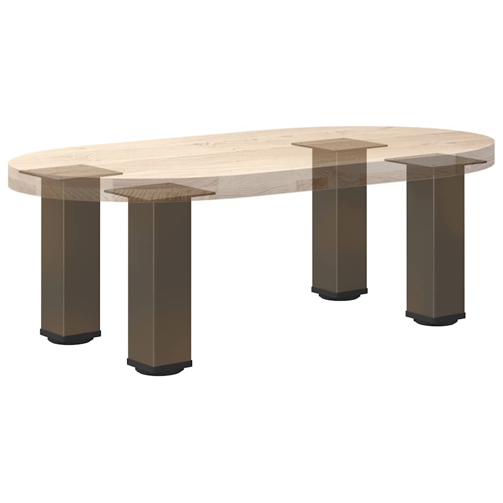 Coffee Table Legs 4 pcs Natural Steel 42-44 cm Steel