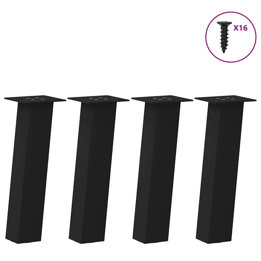Coffee Table Legs 4 pcs Black 30 cm Steel