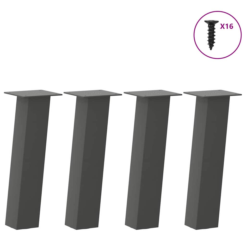 Coffee Table Legs 4 pcs Anthracite 42 cm Steel