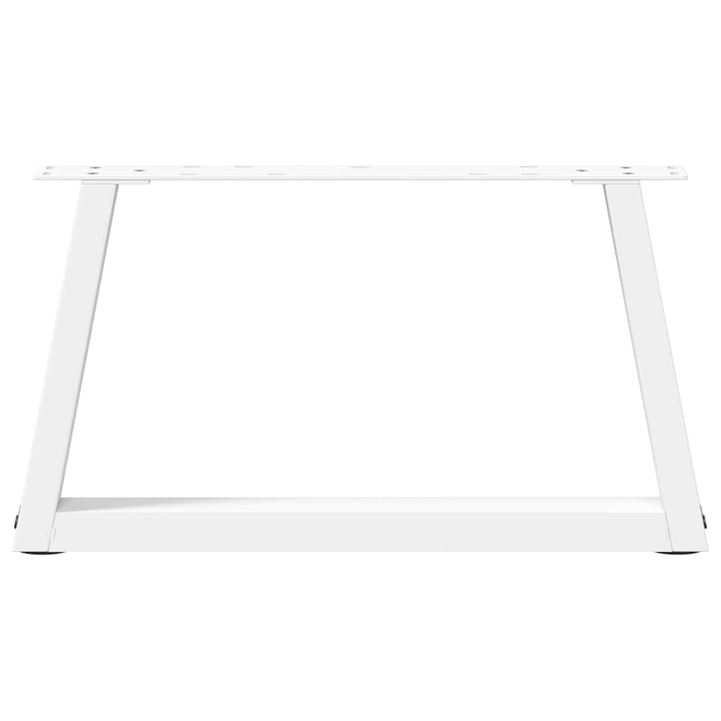 Coffee Table Legs V-Shape 2 pcs White 50x(30-31.3) cm Steel